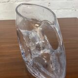 Trio of vintage molded glass vases from the 70s