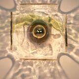 1 of 6 large glass wall lamp designed by Carlo Nason for Kalmar, 1960s.