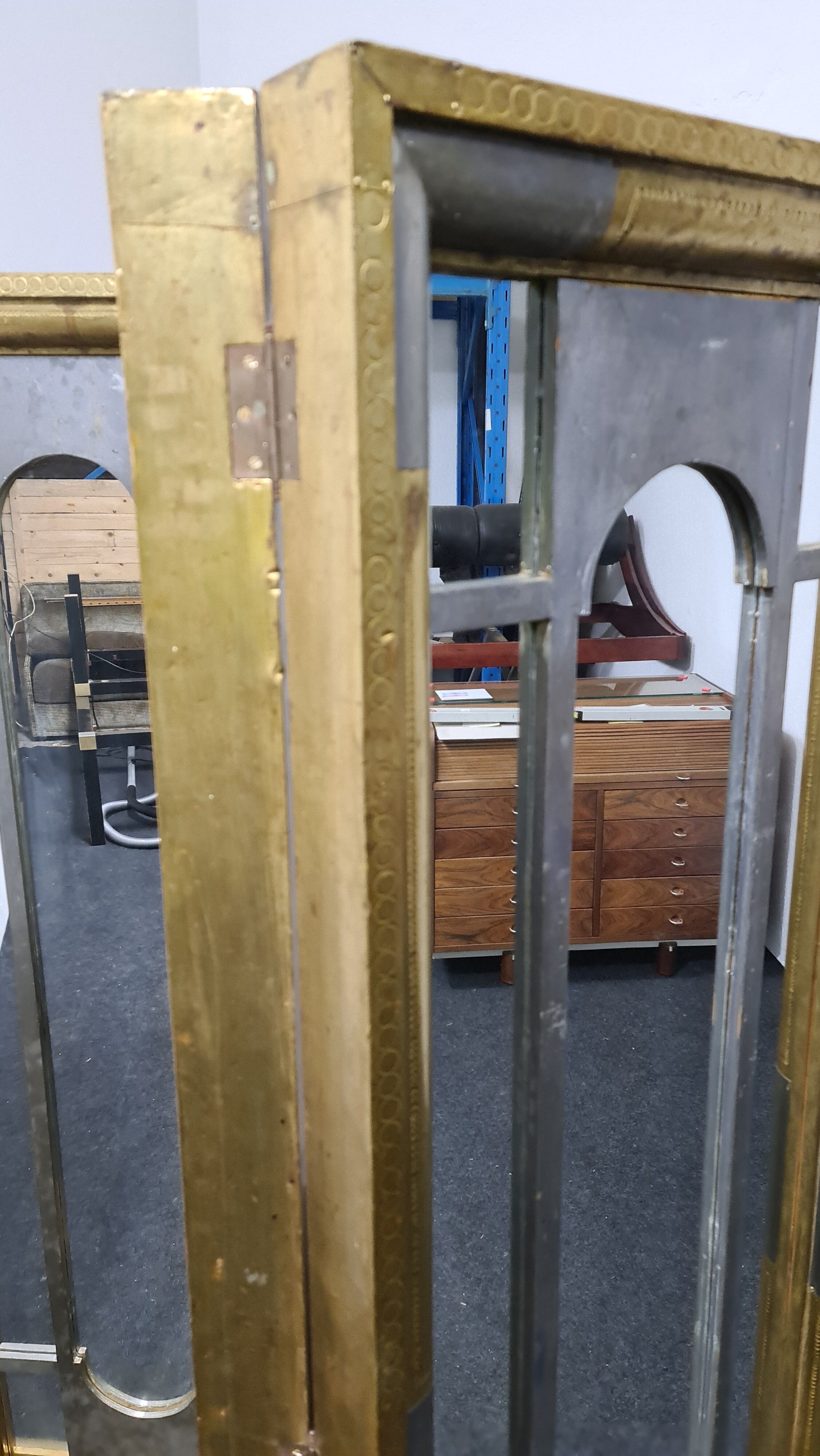 Vintage Brass mirror room divider