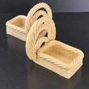 VINTAGE 1960 BOOKENDS WOVEN BASKETS IN 60S RETRO CERAMIC