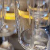 60's chiseled glass stemware
