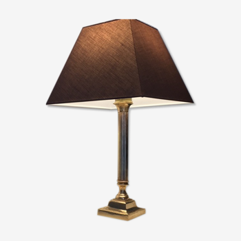 Lampe laiton doré milieu XXe