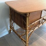 Rattan desk around 1970