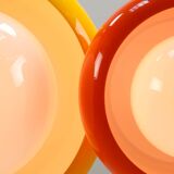 Large Space Age Model Best Pendant from Guzzini in Yellow, 1970s