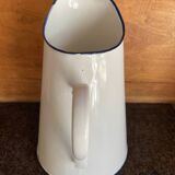 Enameled metal water pitcher