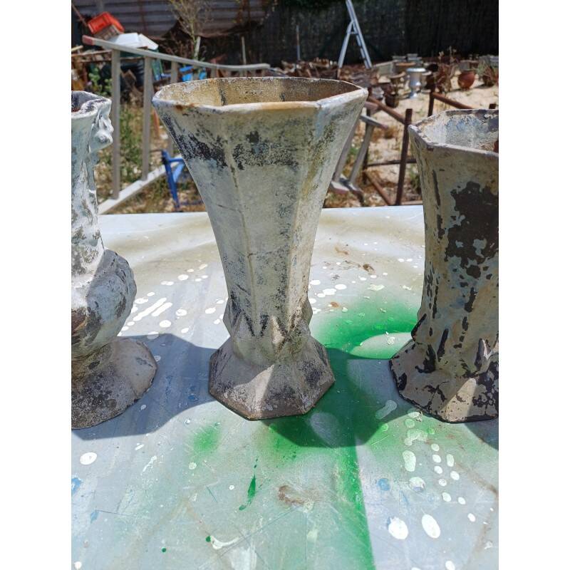 6 cast iron vases 1900: Charleville - Mézières