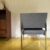 Chauffeuse/Fauteuil des années 70 chromé restauré