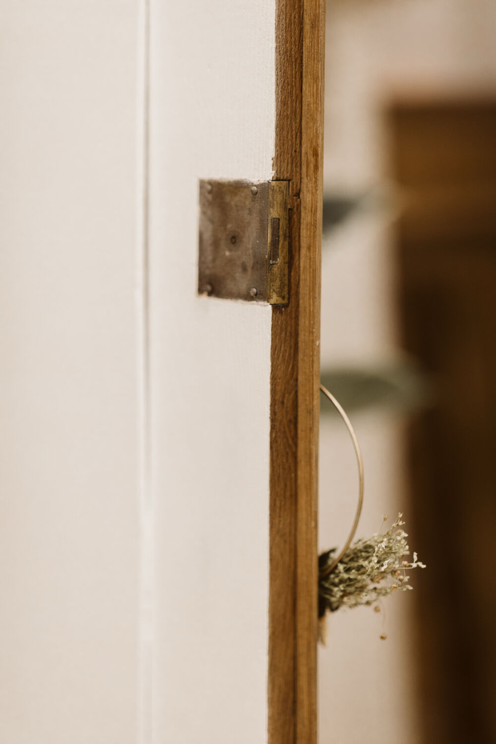 Antique oak wardrobe with mirror – fully restored