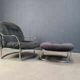 Model 915 Lounge Chair with stool by Carlo de Carli for Cinova, 1970s