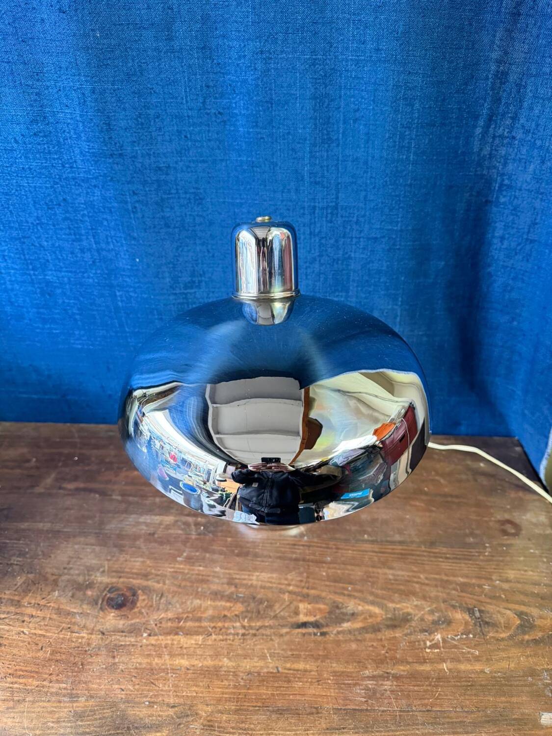 Vintage chrome desk lamp by Giovanni Michelucci for Lariolux