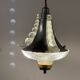Holophane Art Deco prismatic glass pendant light