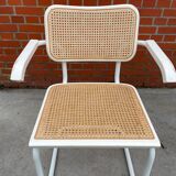 Cesca Chair model with armrest in white