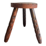 Wooden tripod stool with removable legs
