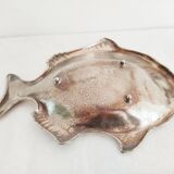 Vide poche poisson métal argenté