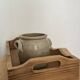 Old solid wood presentation tray