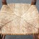 Set of 5 vintage wooden and straw chairs, straw chair, countryside