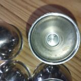 Set of 4 silver-plated egg cups – 1960s