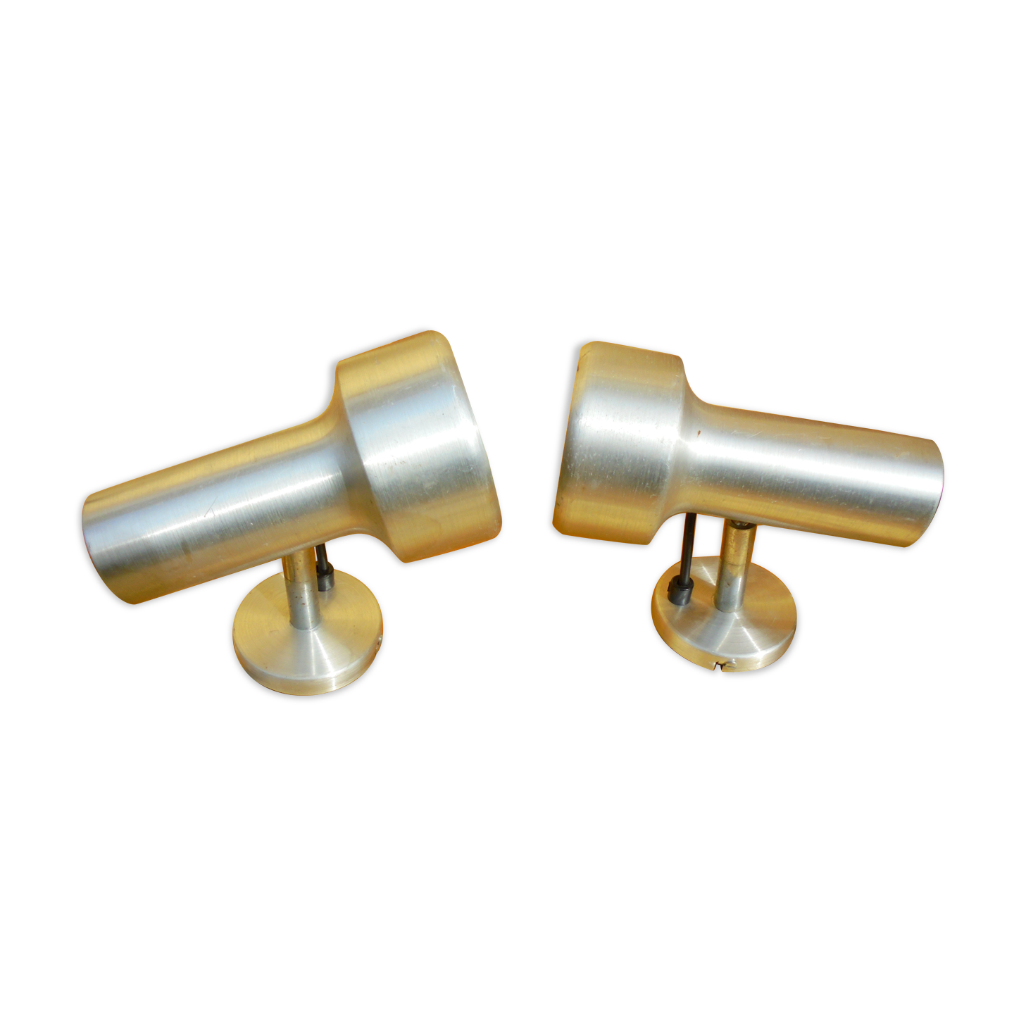 Pair of wall spots alu brushed vintage