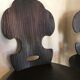 Set of 6 vintage brutalist solid wood chairs