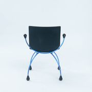 Postmodern metal leather chair by Boonzaaijer Mazairac, 1980s, Netherlands