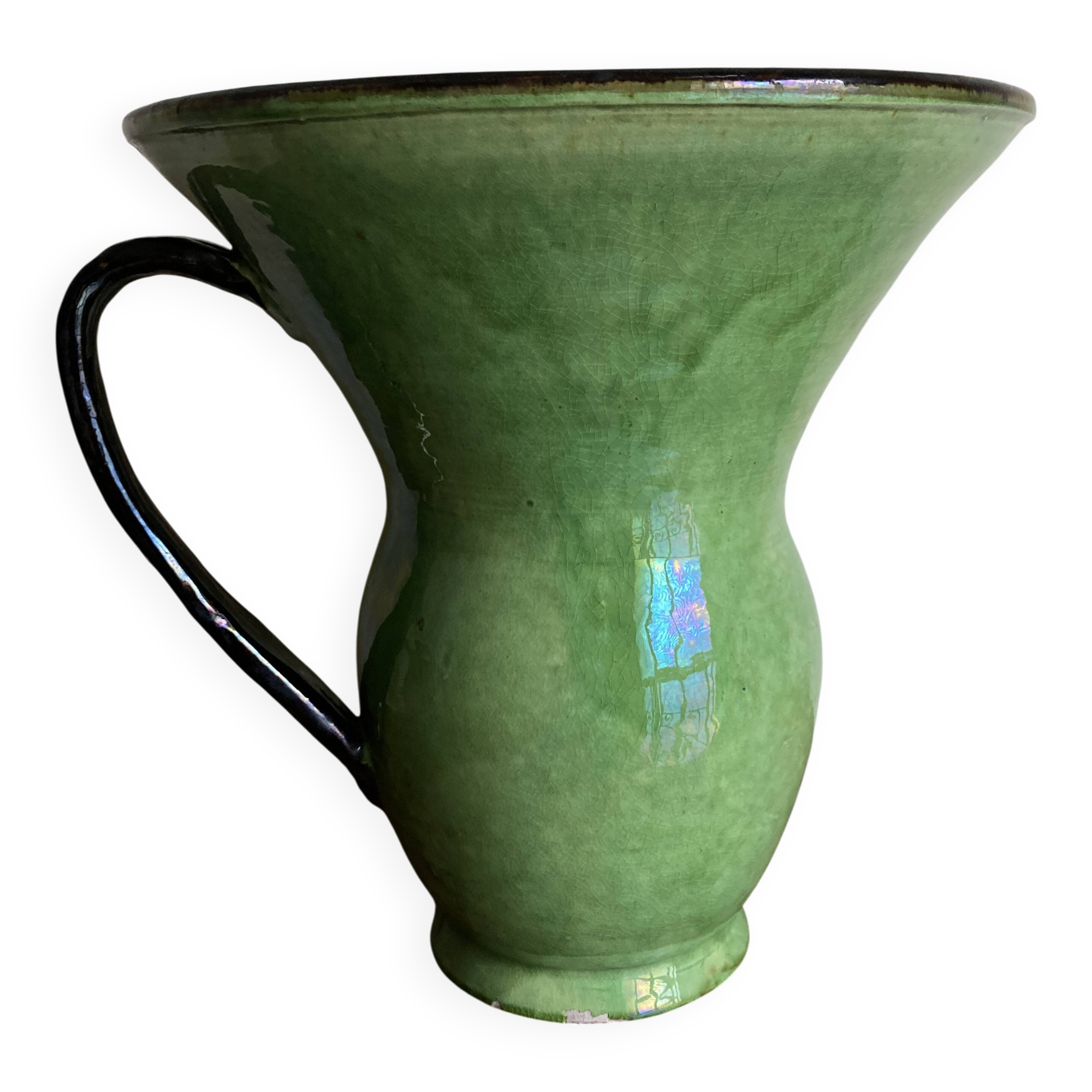 XXXXL glazed earthenware vase by Etienne Noel in Dieulefit, 1950