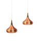 Pair of Jo Hammerborg Copper Orient Pendel