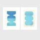Duo of 40x30cm Twist and Asti paintings by Eawy