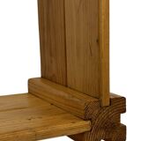 Vintage Wall shelf rack Pinewood wood 70s design