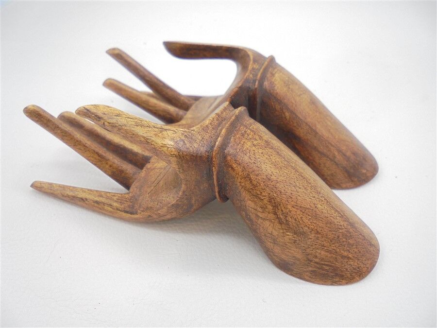 Empty wooden hands pocket