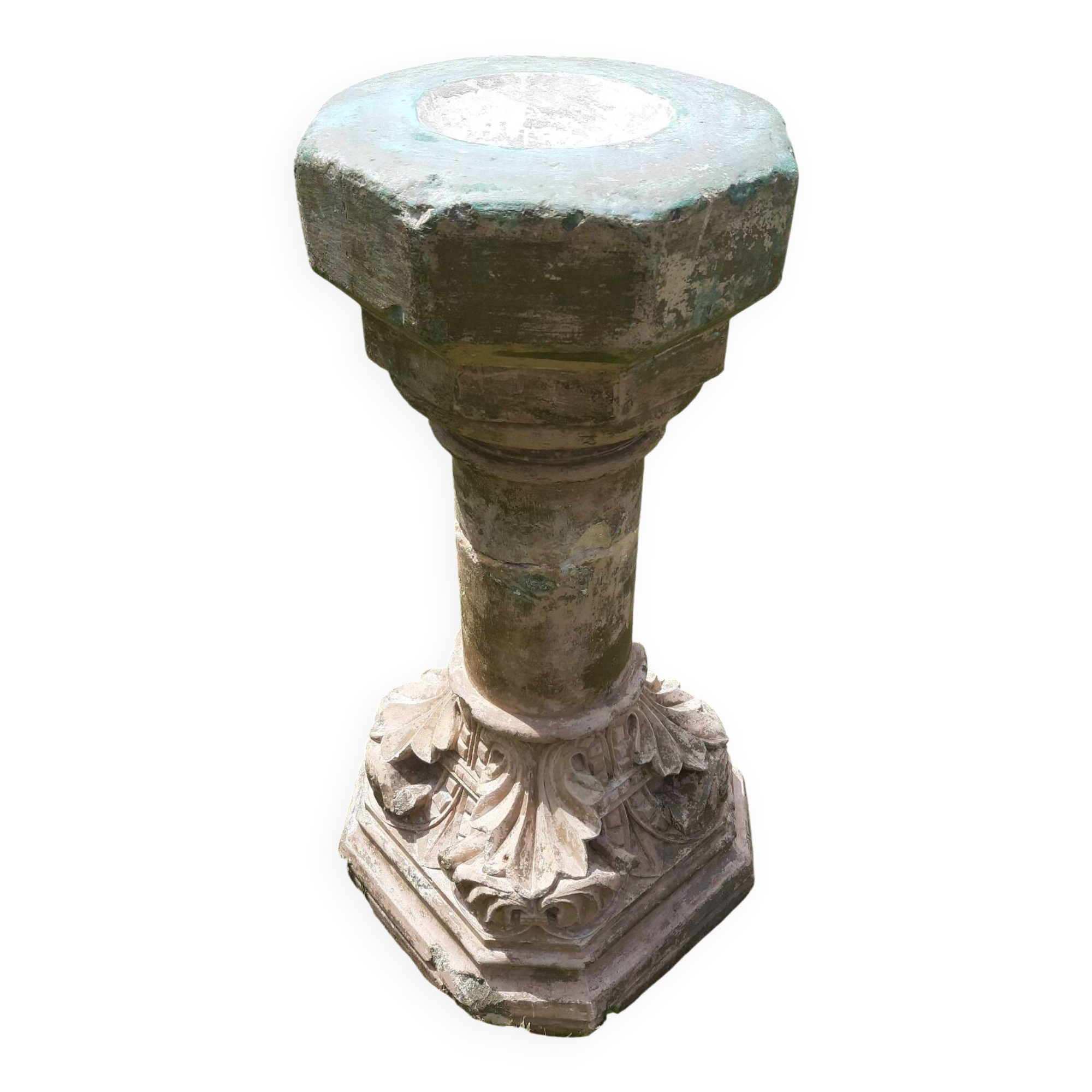 Holy water font on stone column (17th century)