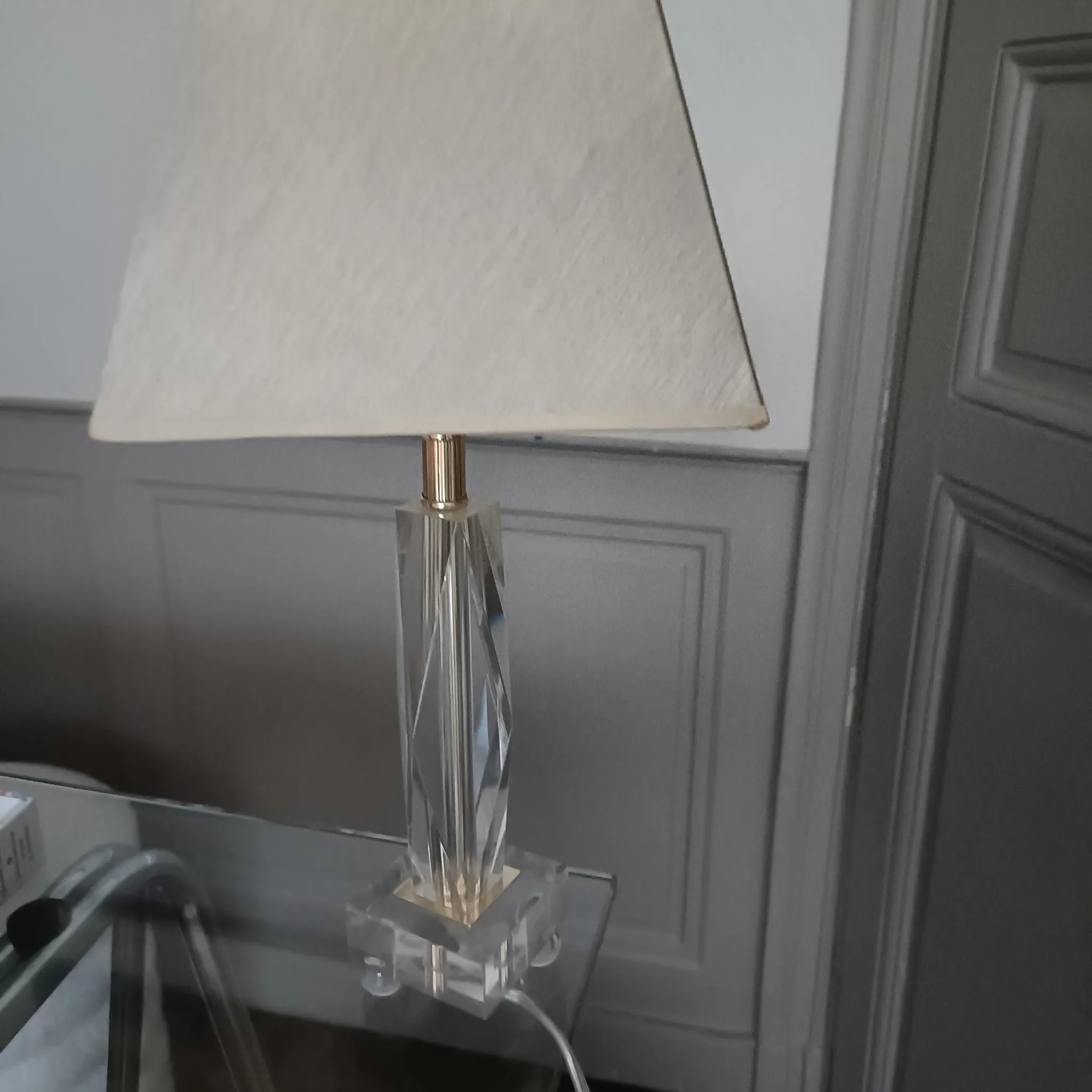 Vintage plexiglass lamp Le Dauphin