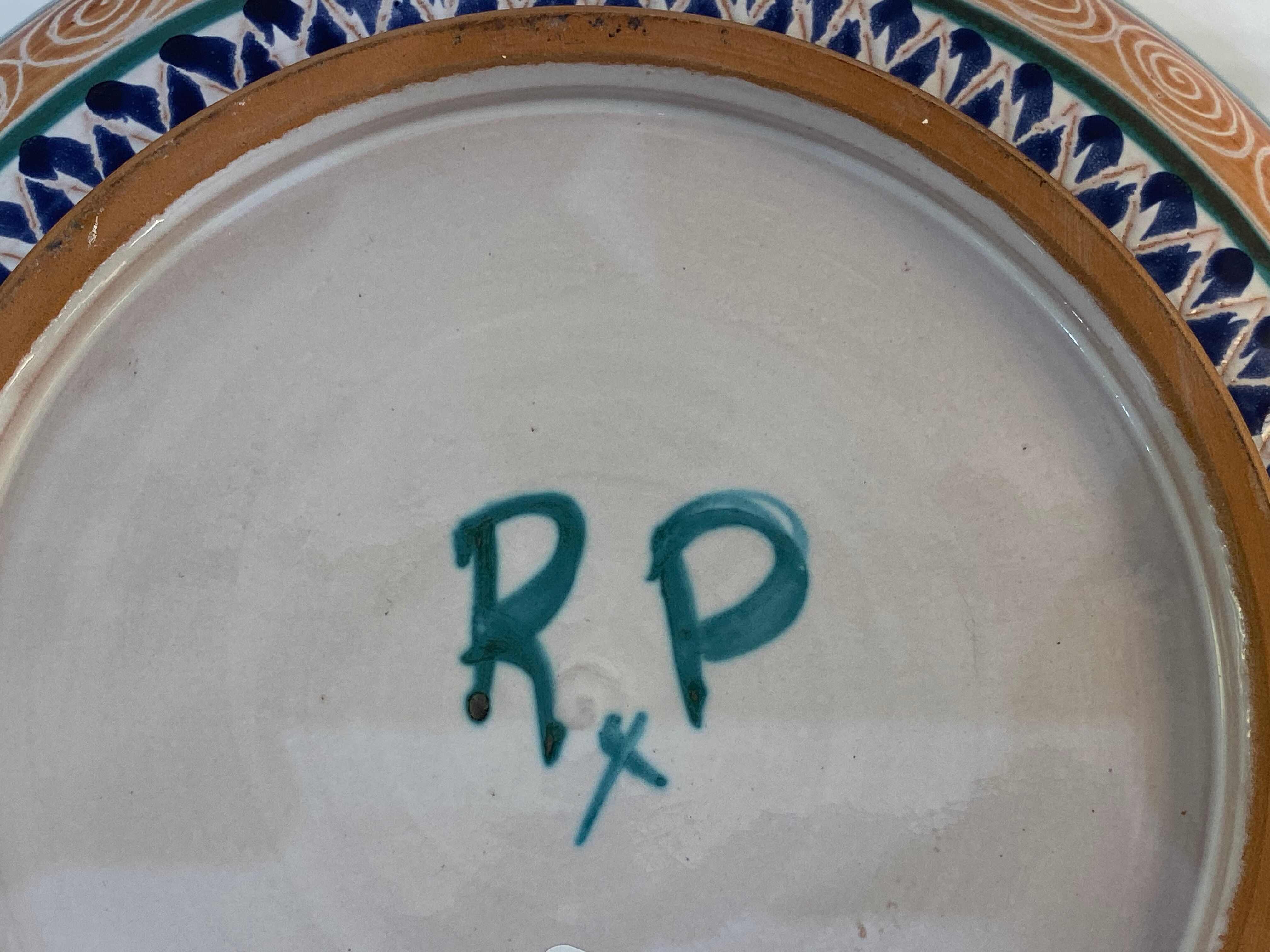 Ceramic plate by Robert Picault - Vallauris 1960