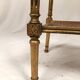 Louis XVI style pedestal table in gilded wood and marble top