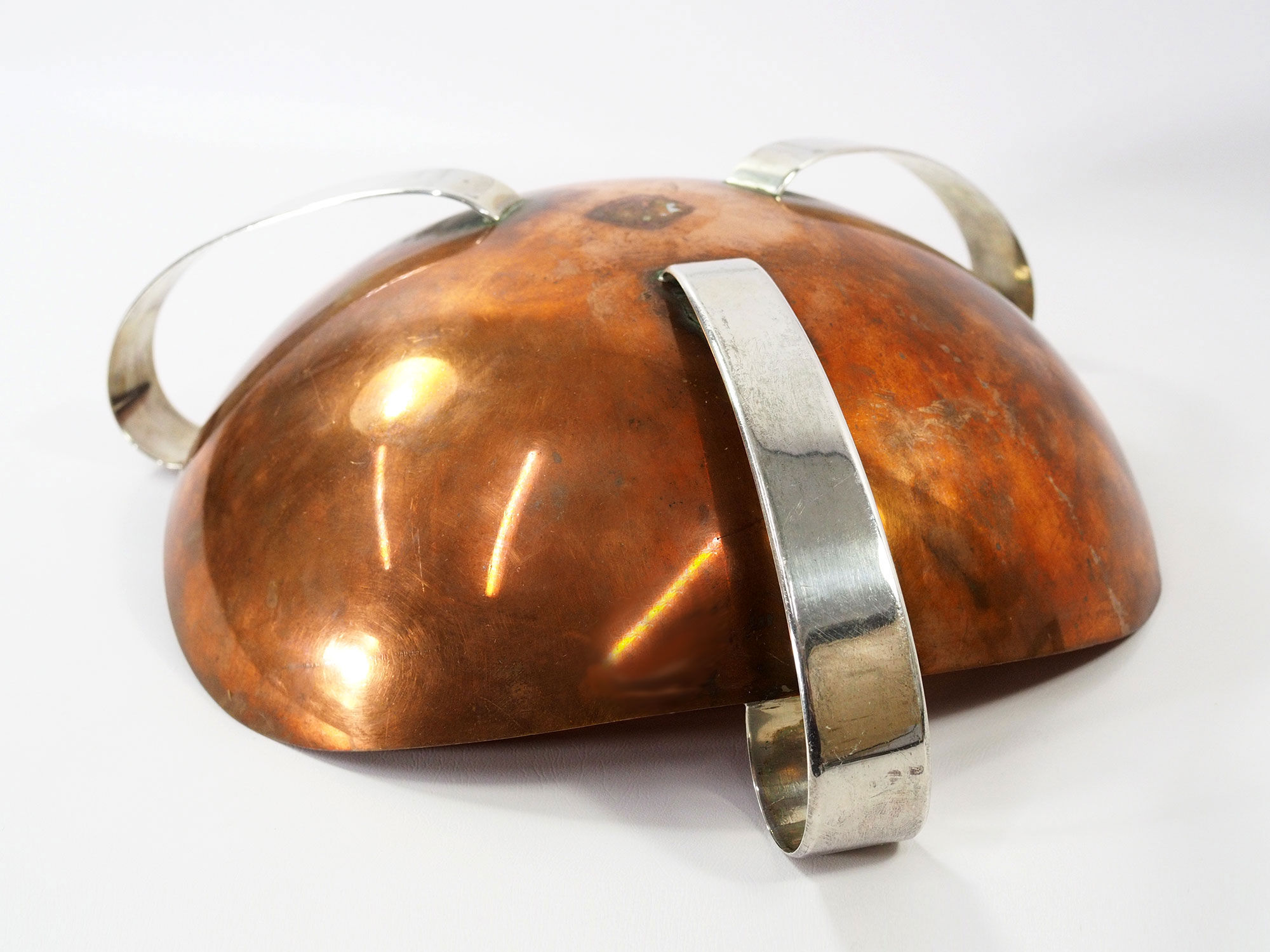 Mid-Century Copper & Silver Decorative Centerpiece