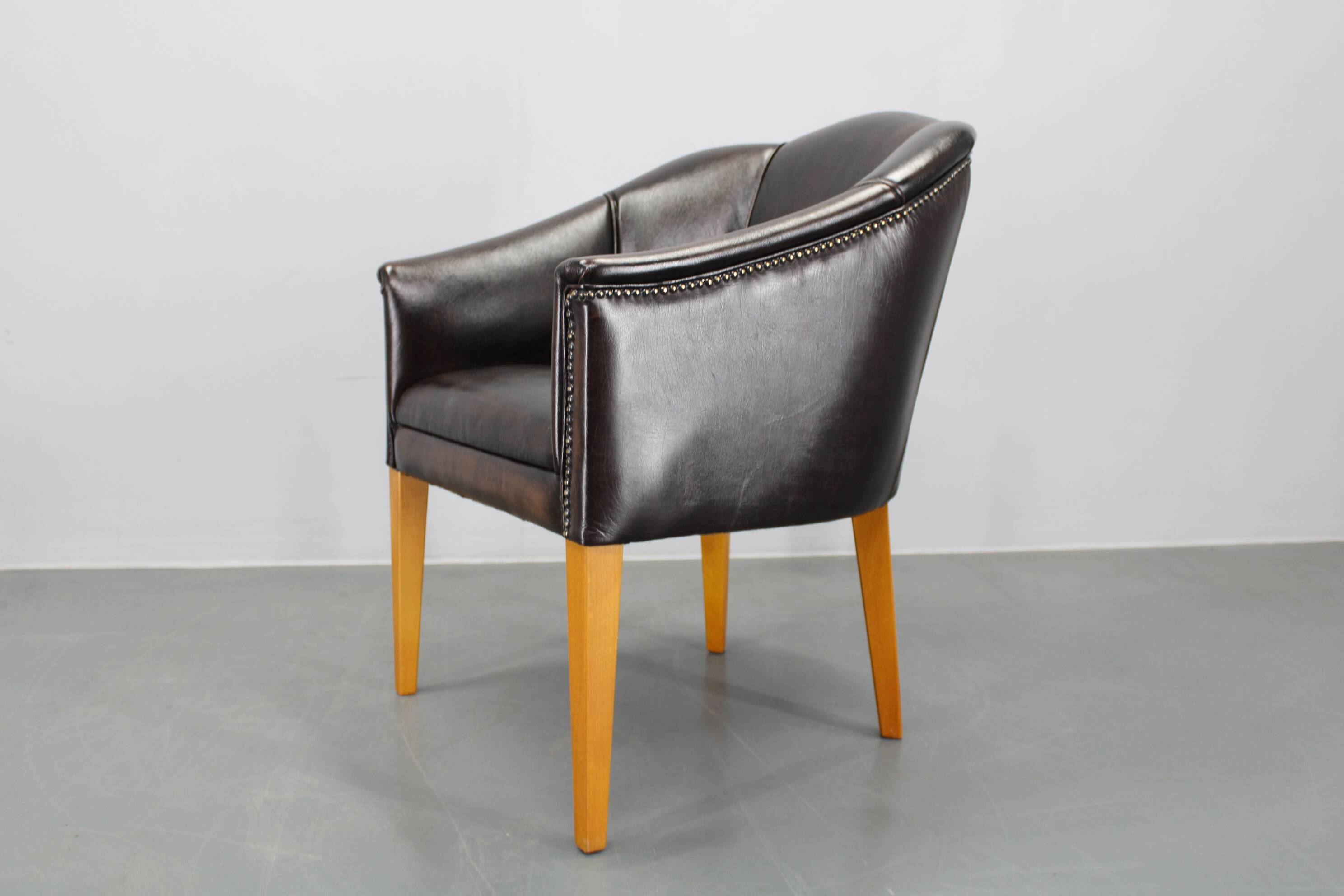 Vintage Leather Armchair, Czechoslovakia