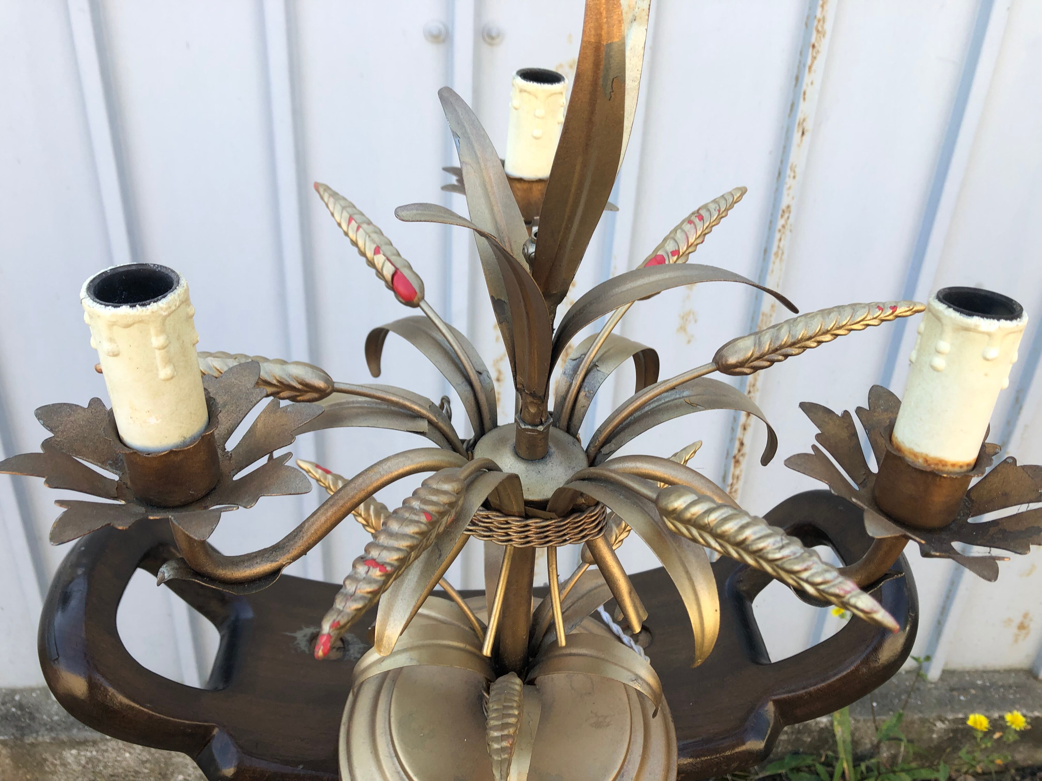 Golden lamp sheaf of wheat 50/60 years