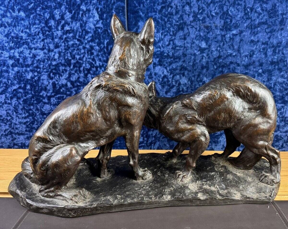Thomas François Cartier: Monumental Group in Terracotta with Patina Finish