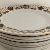 Lot de 8 assiettes creuses anciennes Orchies Nord