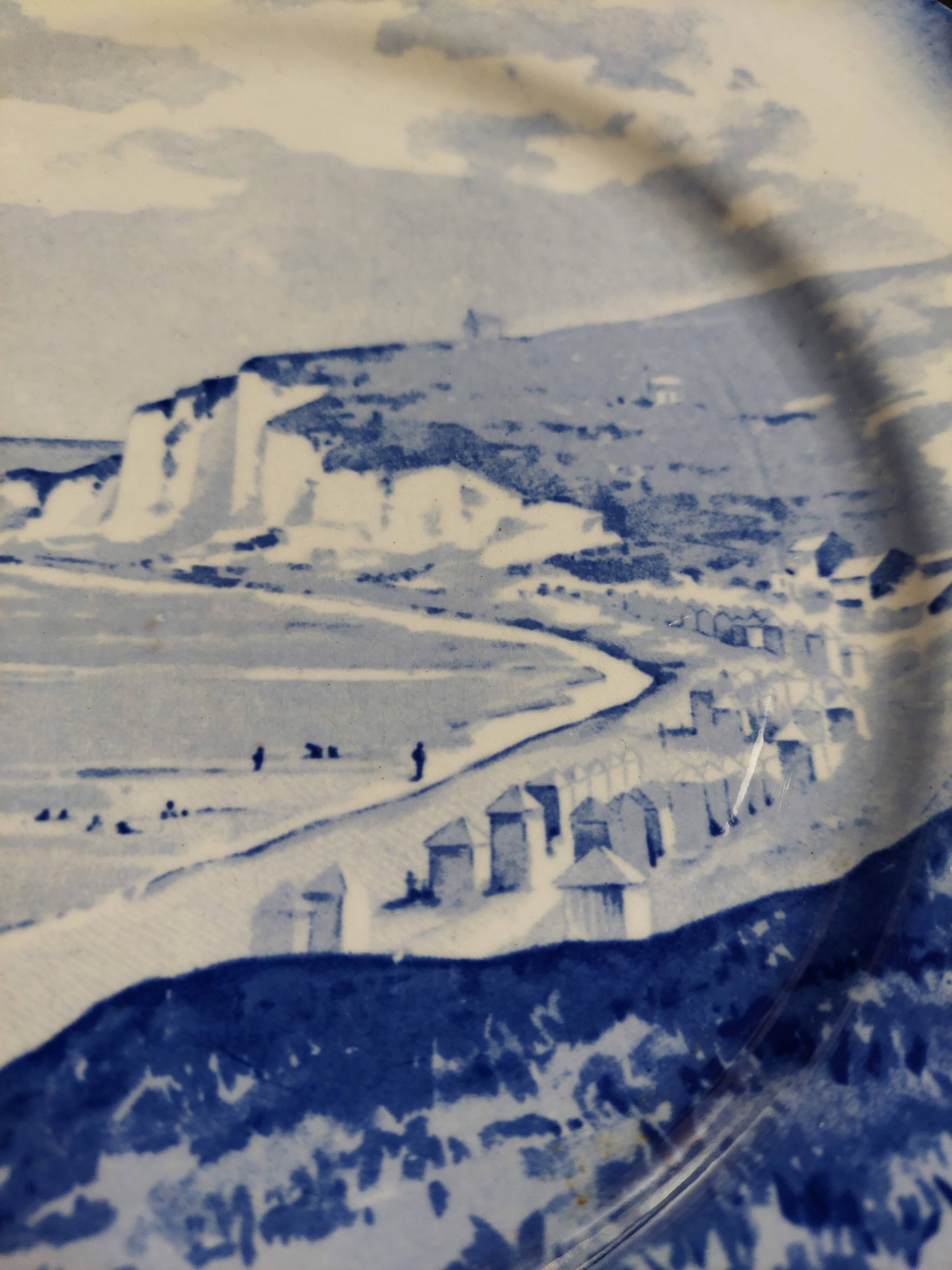 Sarreguemines earthenware plate with Marine decor late 19th century early 20th century