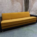 The 1970s gold and black Daybed couch