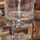 Boîte en cristal et métal argenté