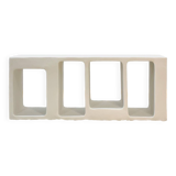 Concrete shelf - Length 100 cm - 4 niches - Mineral n°1