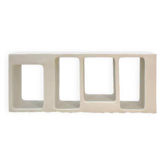 Concrete shelf - Length 100 cm - 4 niches - Mineral n°1