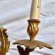 Pair of gilt bronze wall sconces, Louis XV rocaille style