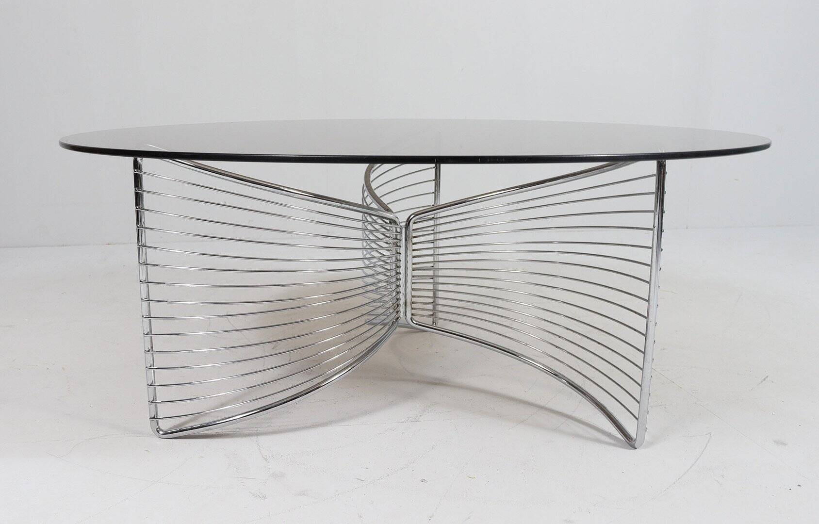 Table basse Space Age en fil de fer, Allemagne années 1970