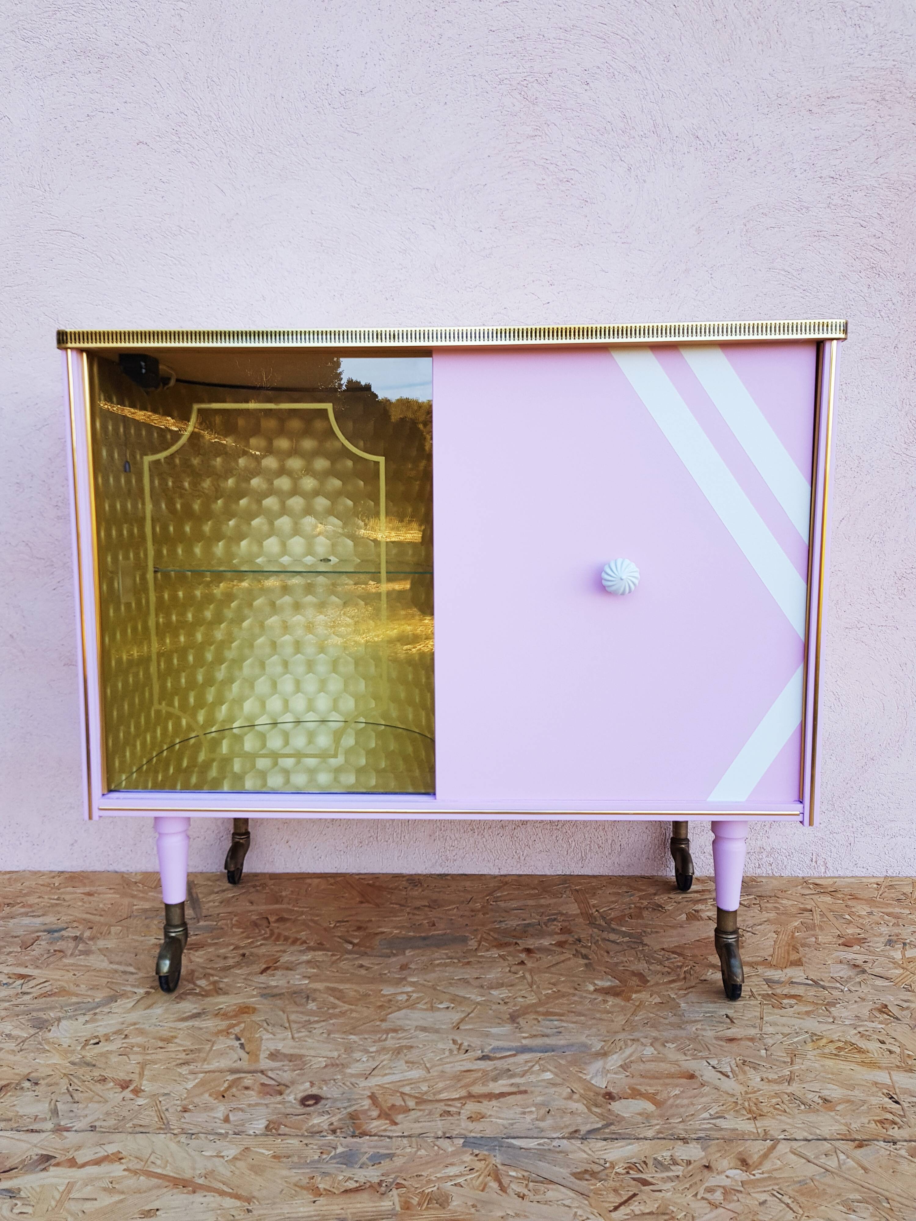 Bar cabinet, revamped, vintage 50s-60s