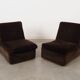 Brown modular sofa, Italian design, 1970s, manufactured by Busnelli