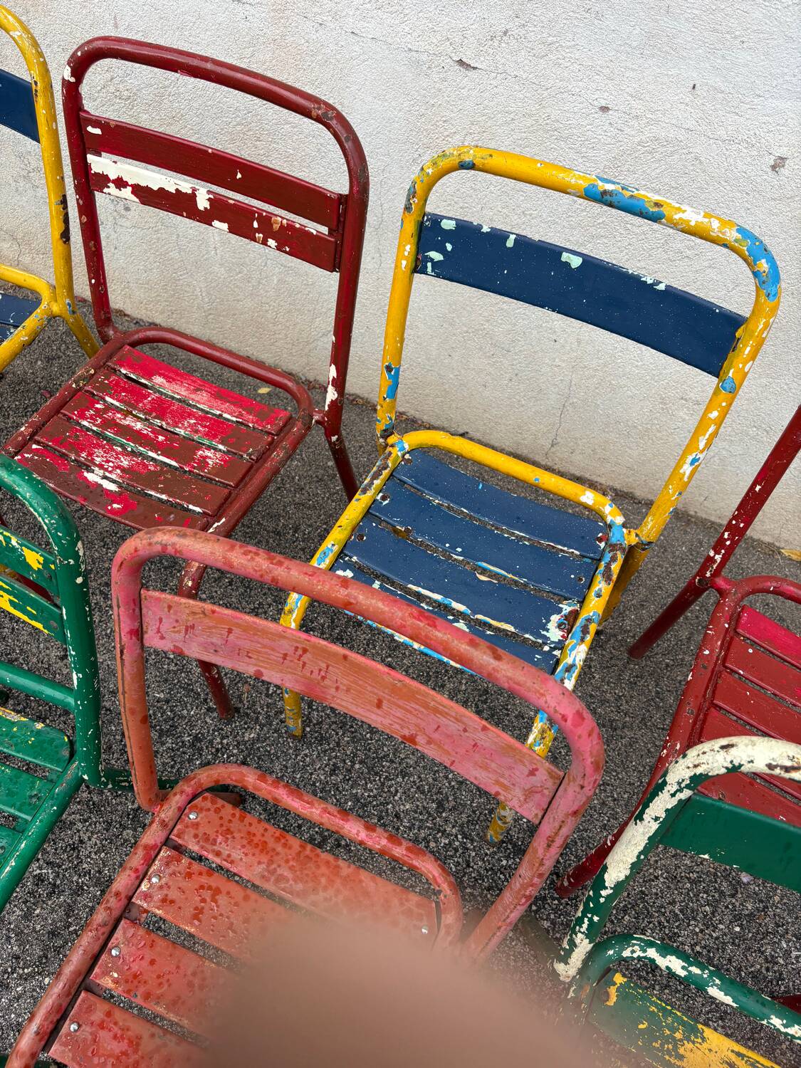 Suite de 8 chaises tolix dépareillées