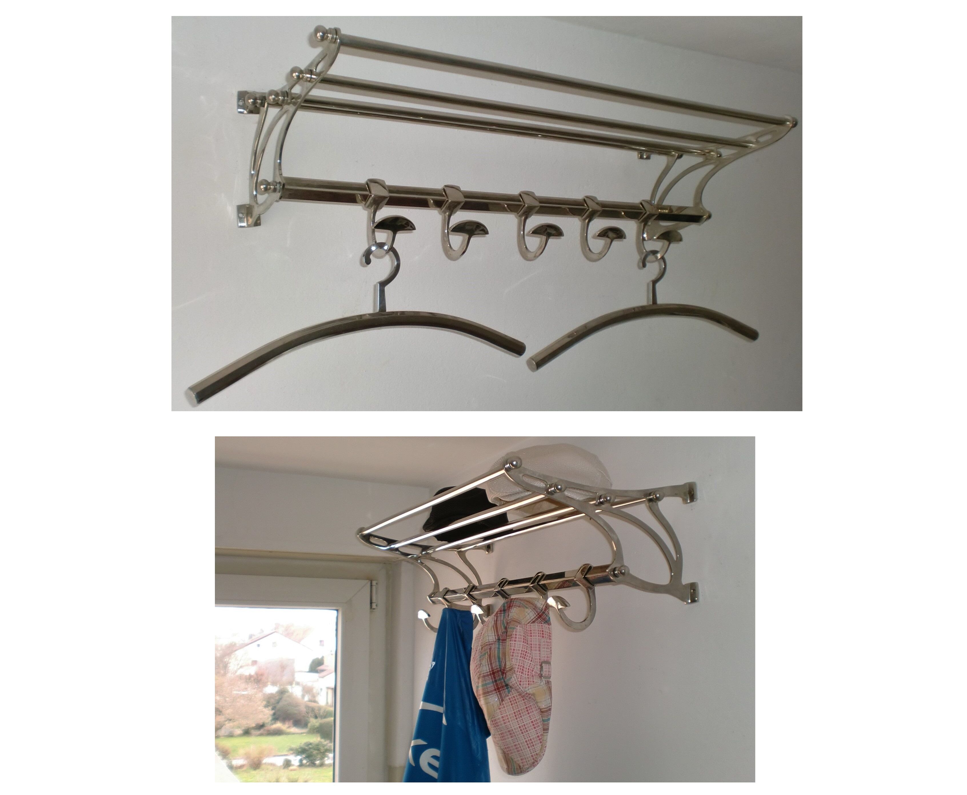 Art-Deco / Art-Nouveau Coat Rack & 2 Hangers