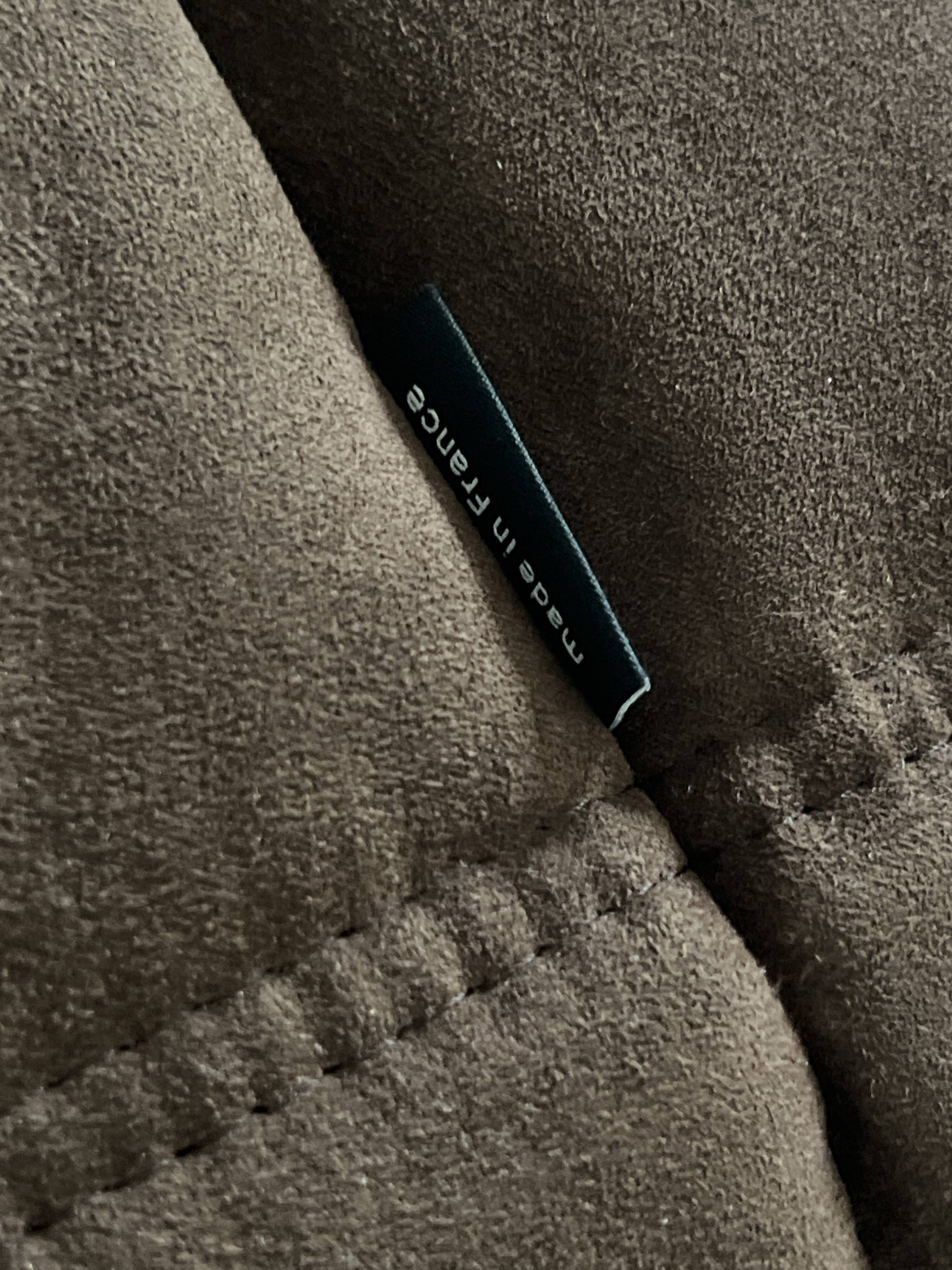 Togo 3-seater sofa in brown alcantara suede, Ligne Roset